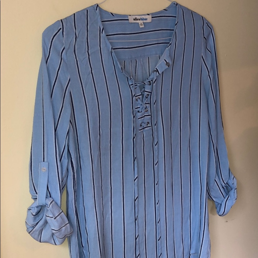 AliceBlue Striped Shirt